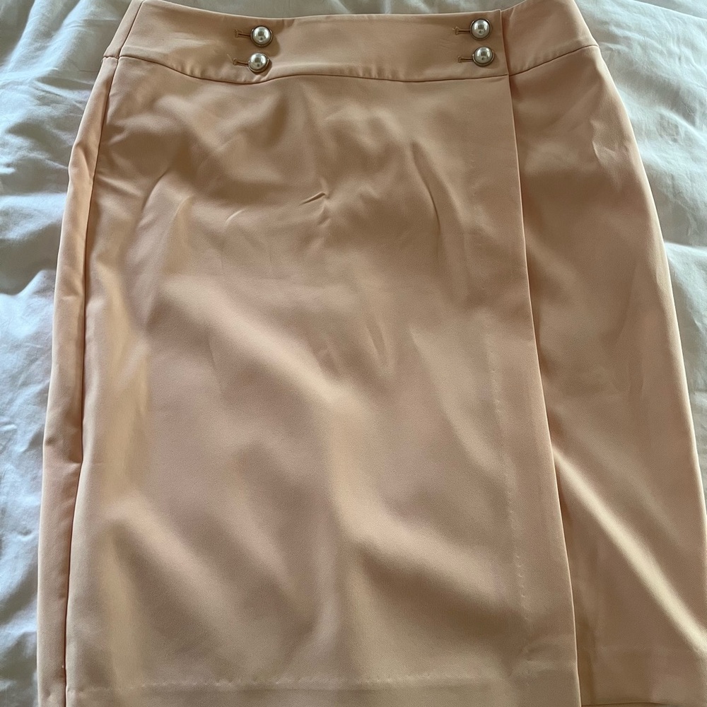 Calvin Klein orange pencil skirt
